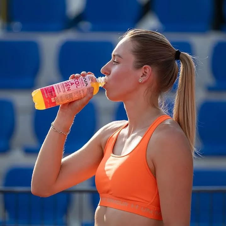 Viwa VitaminWater Body Pro - Bebida Refrescante Cero Azúcar con Colágeno y Vitaminas C y B. Sabor Naranja y Fruta de la Pasión - 600ml, Pack de 12