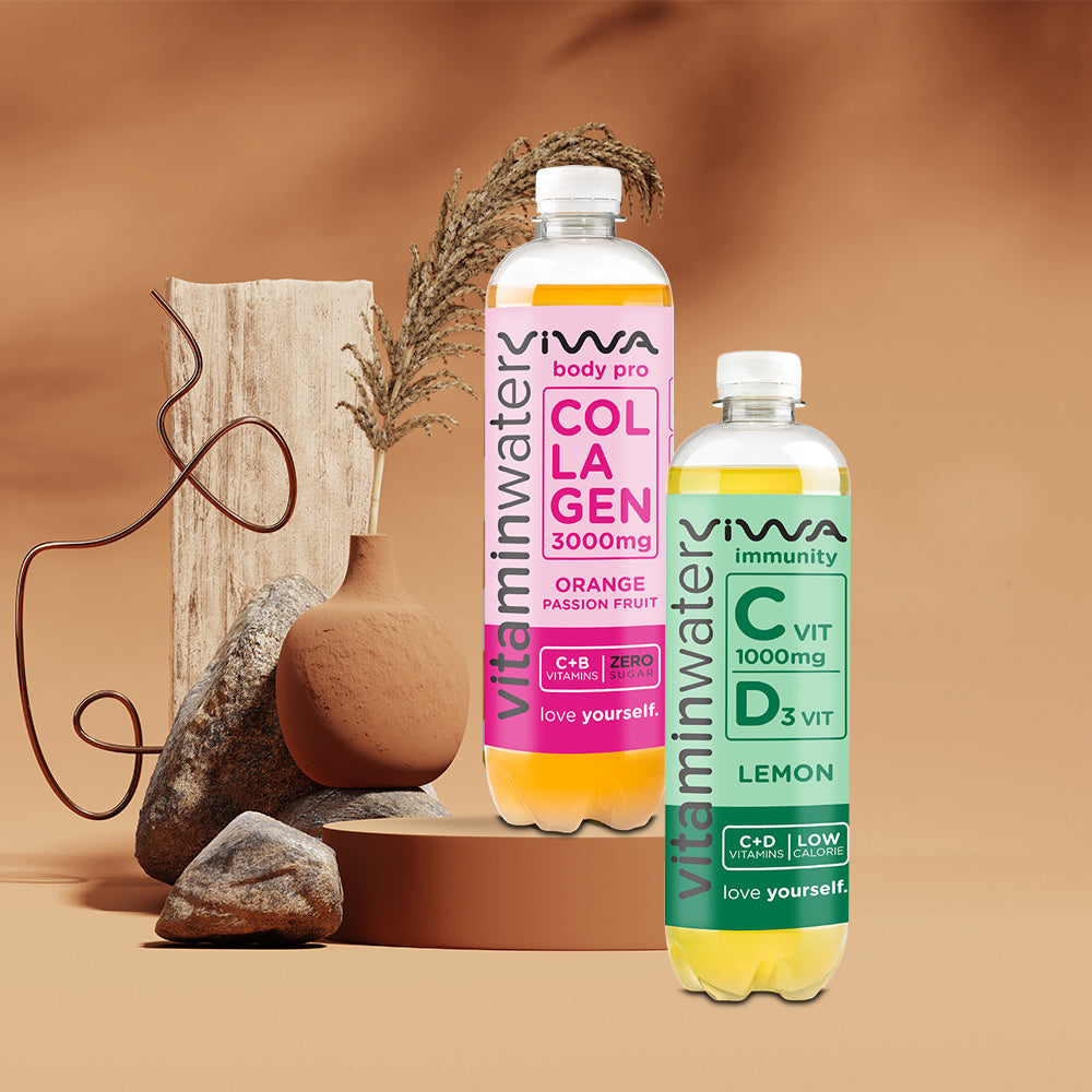 Mix Viwa VitaminWater - Bebidas Refrescantes con Vitaminas y Minerales de 6 Sabores, 2 Botellas por Sabor - 600ml, Pack de 12