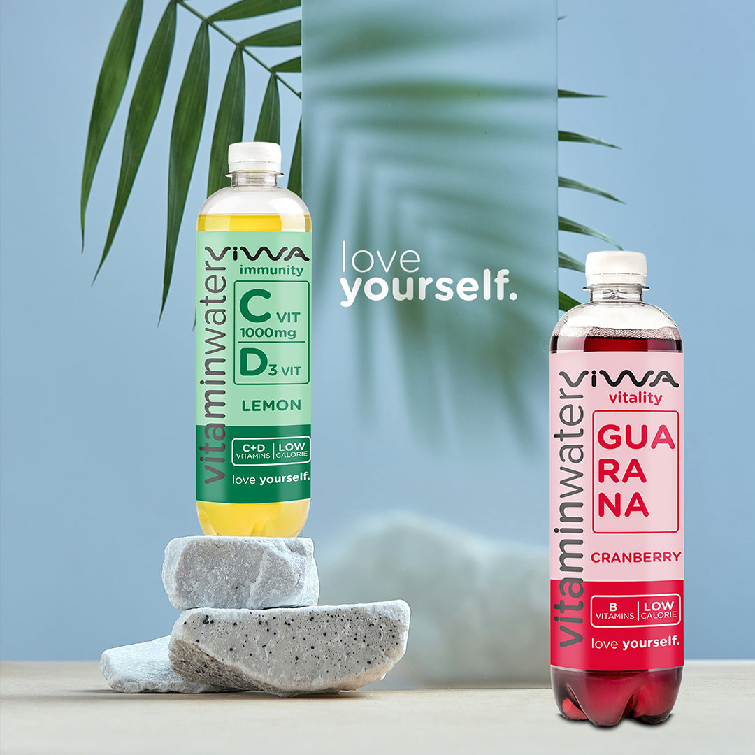 Viwa VitaminWater Immunity - Bebida Refrescante con Vitaminas C y D. Sabor Limón - 600ml, Pack de 12