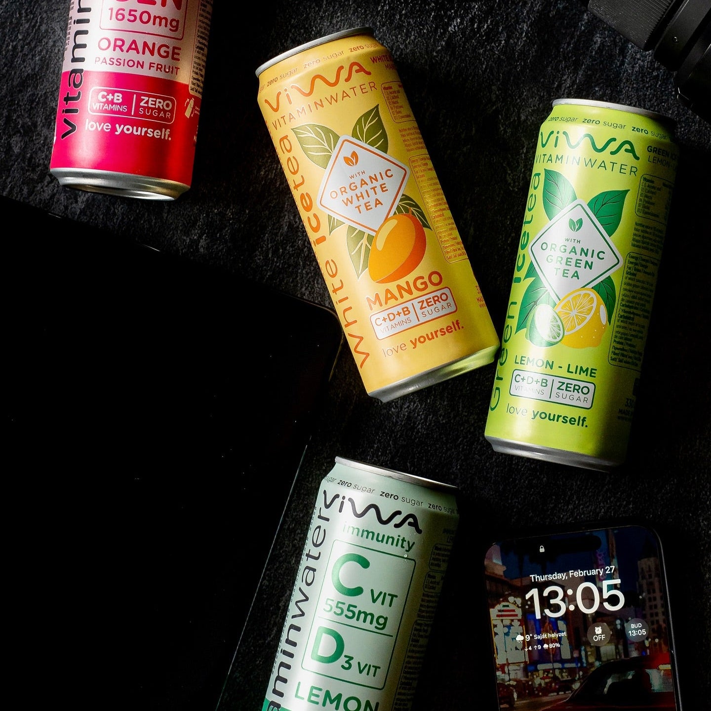 Mix Viwa VitaminTea - Bebidas Refrescantes Cero Azúcar con Vitaminas y Minerales de 2 Sabores, 12 Latas por Sabor - 330ml, Pack de 24