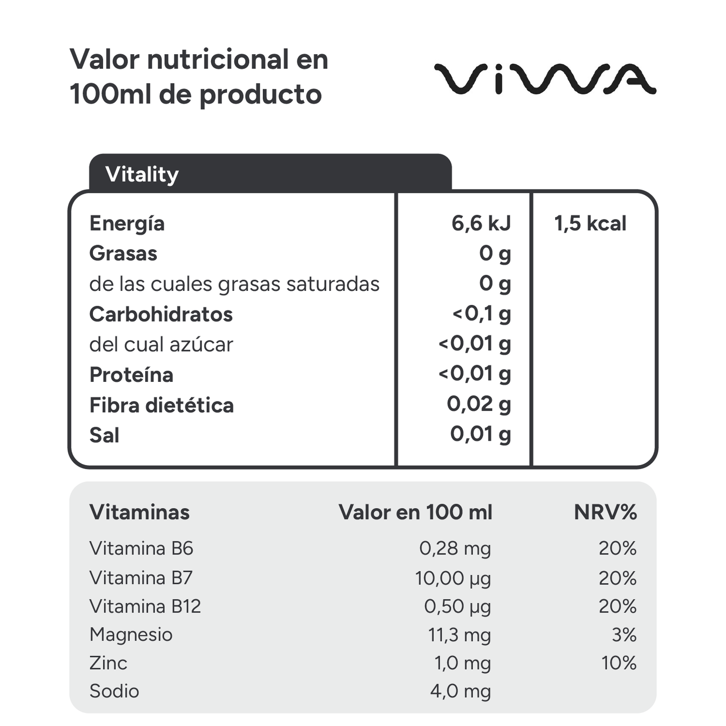 Vitality - Pack 12 x 500 ml